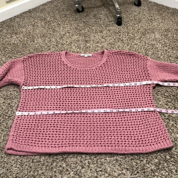 Madewell Open Stitch Austen Sweater Size Large Mauve Pink - Picture 8 of 10